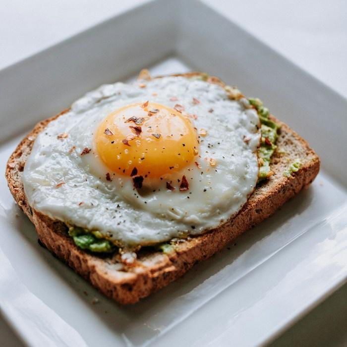 An example toast meal for reviewing nutrition values
