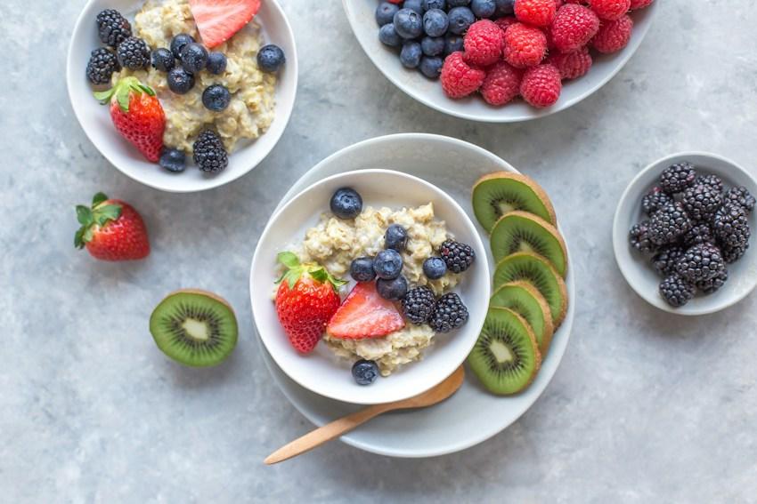 An example breakfast bowl for a food diary